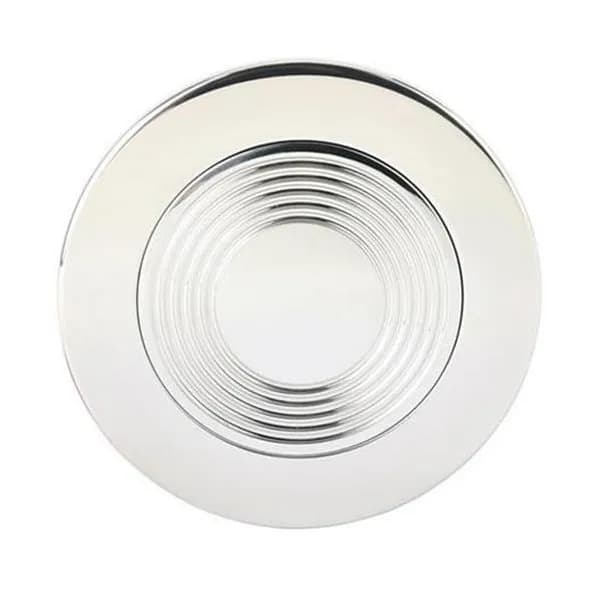 Horn Button; Fits w/Mark 10 Wheel Steering; Billet Aluminum; Single Contact; Full Cover Groovy; Polished;