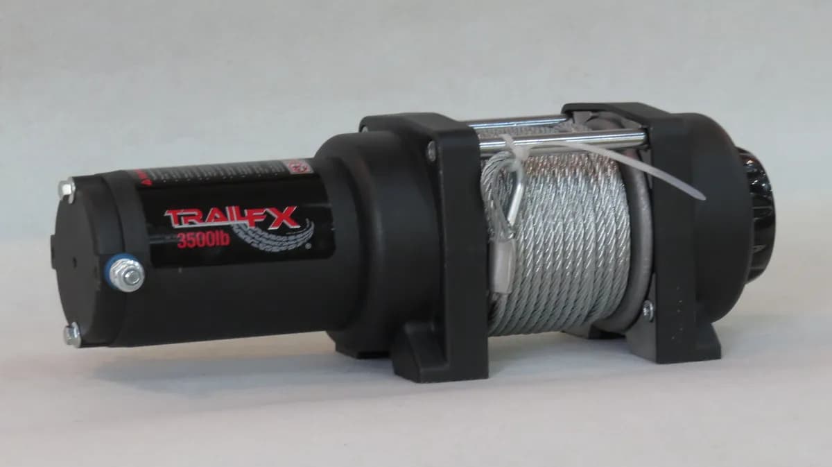 TrailFX W35B ATV/UTV Mounted 250A 3500 Lb Cap 3/16 x 50 Ft Steel Cable 4-Way Roller Fairlead
