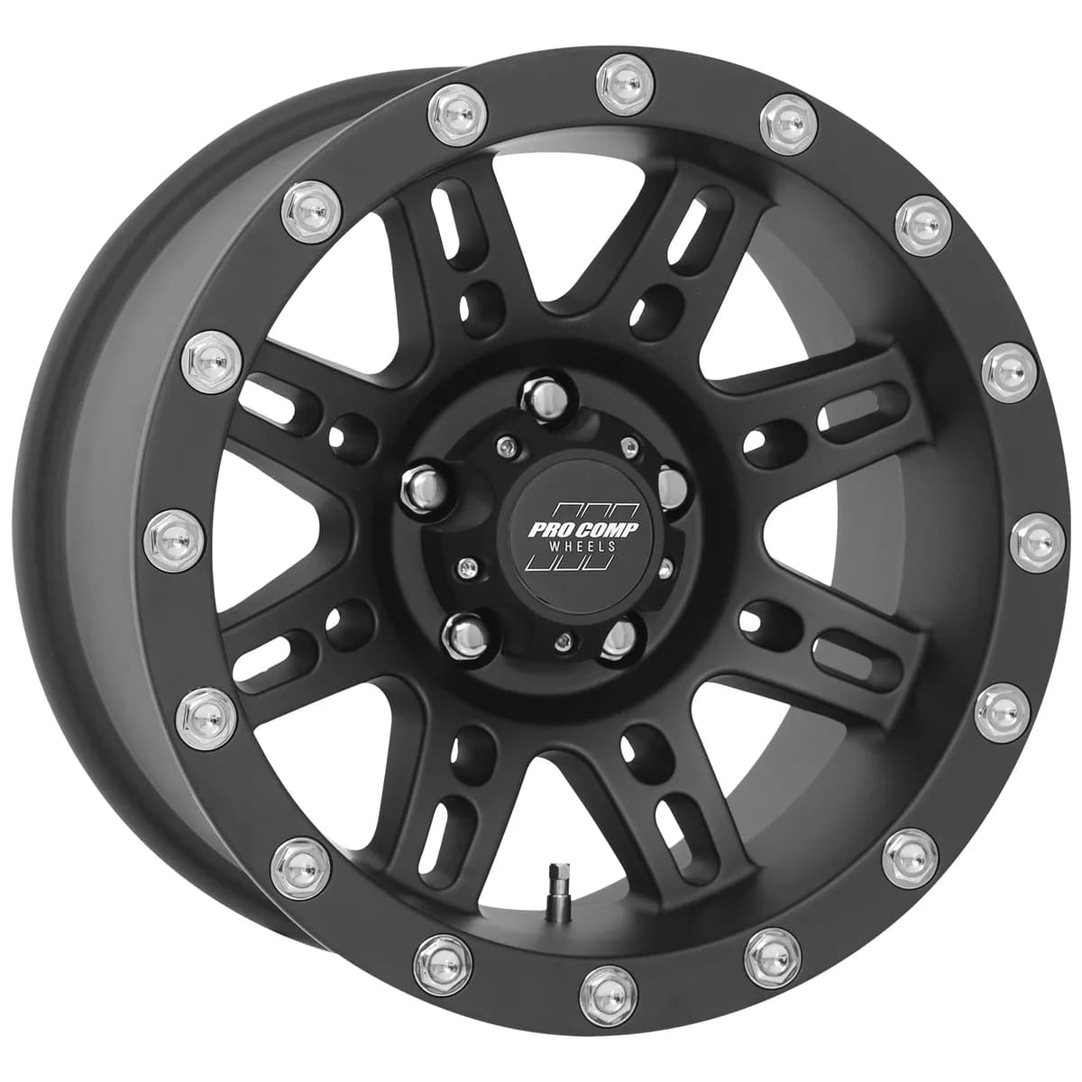 Pro Comp 7031-6873 Stryker Matte Black 16x8 5x5 4.5BS Offset 0mm Cap P/N 703154500