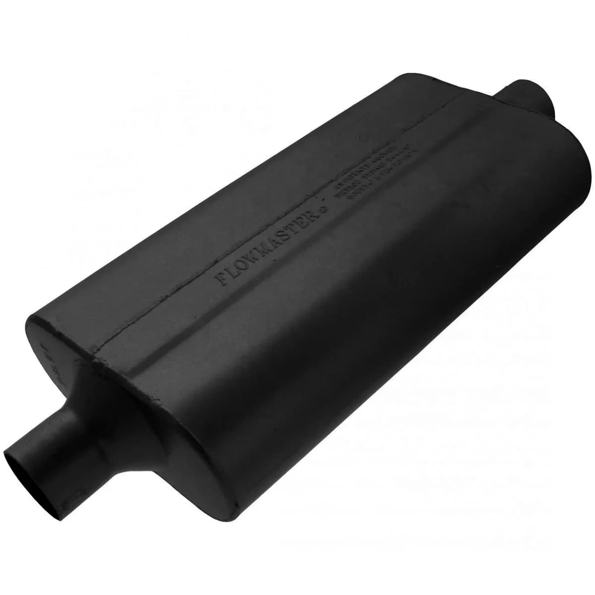 50 Series Delta Flow Muffler 2.25in IN (C) / OUT (C): ea 16 Gauge Aluminized Steel