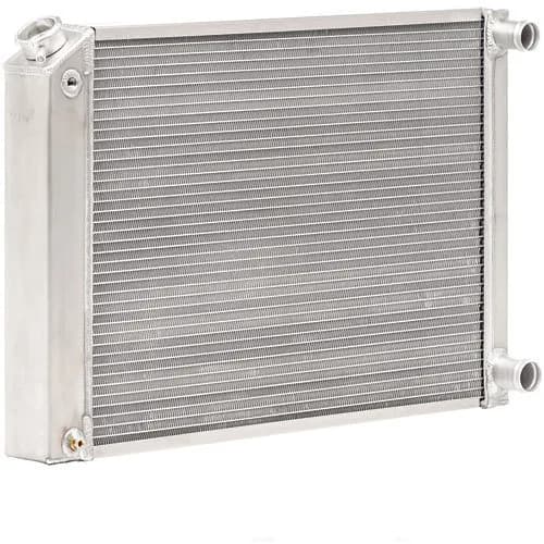 Radiator Dual Pass w/Dual 1 Inch Core 22.00 Inch x 19.50 Inch for LS Swap Qualifier Natural Finish Be Cool Radiator