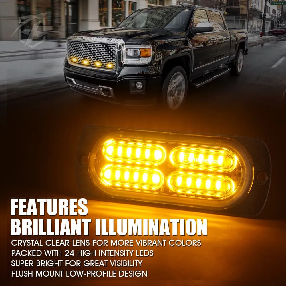Grille and Surface Mount Light - Set of 8 | Tactical 24 Series