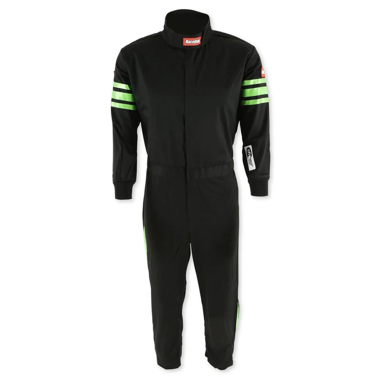 One Piece Single Layer Racing Driver Fire Suit Sfi 3.2a 1 Green Trim Youth Xxsm