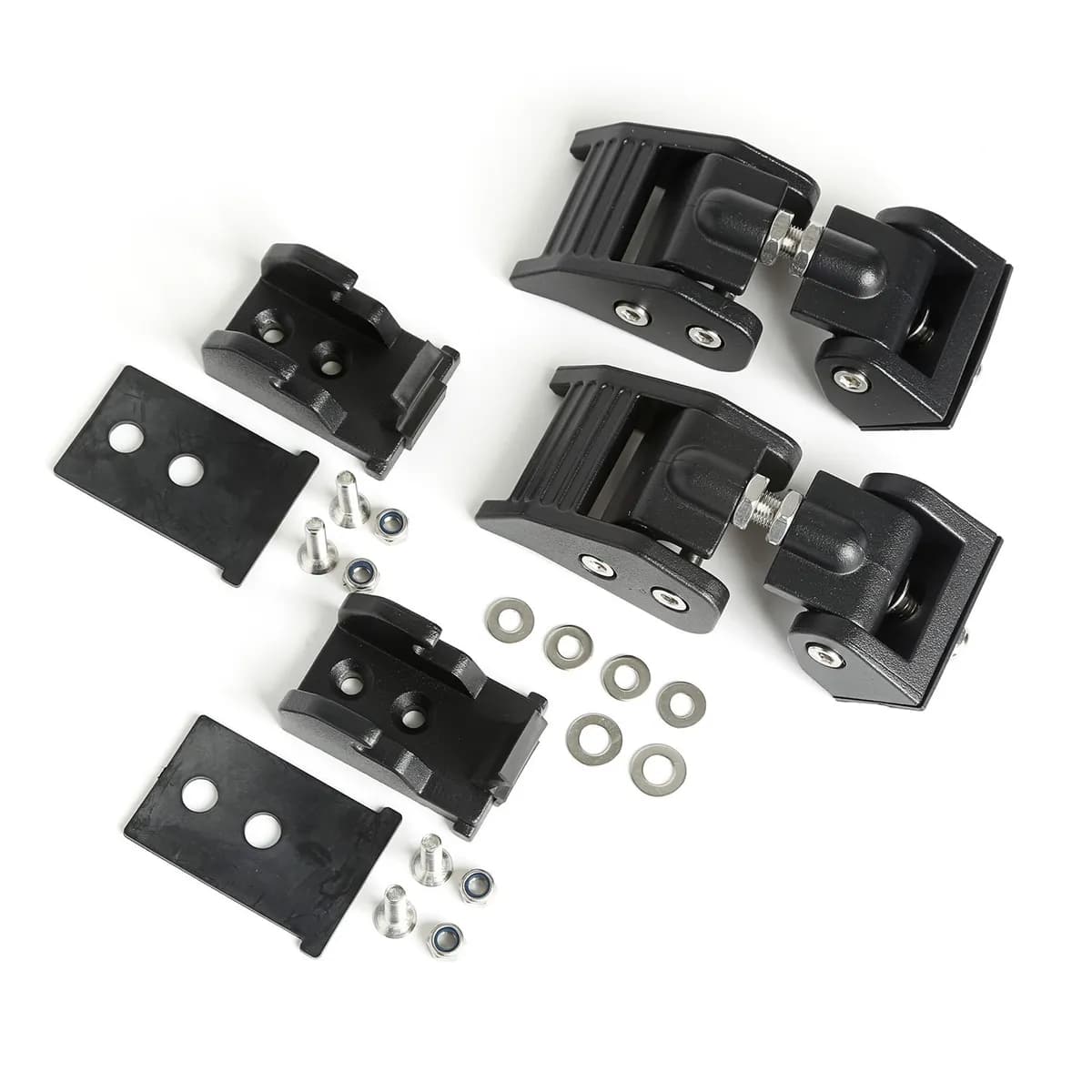 Hood Catch Kit Textured Black; 201819 Jeep Wrangler/Gladiator