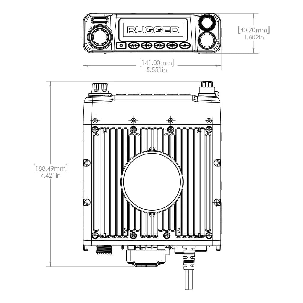 Rugged Radios Radio Kit - g1 Adventure Series Waterproof Gmrs Mobile Radio w/ Antenna