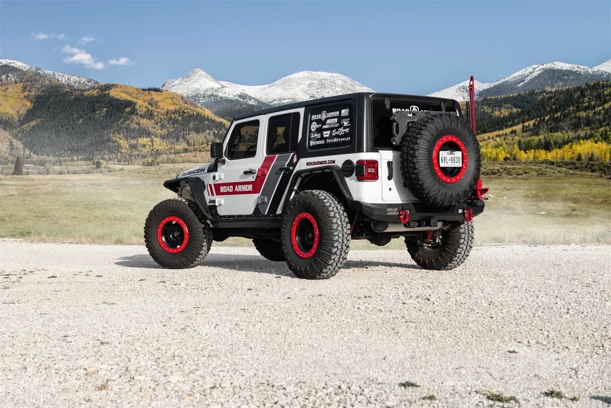 Stealth Body Armor; Front; Fender Flare; w/Switchback Led DRL; Satin Black;