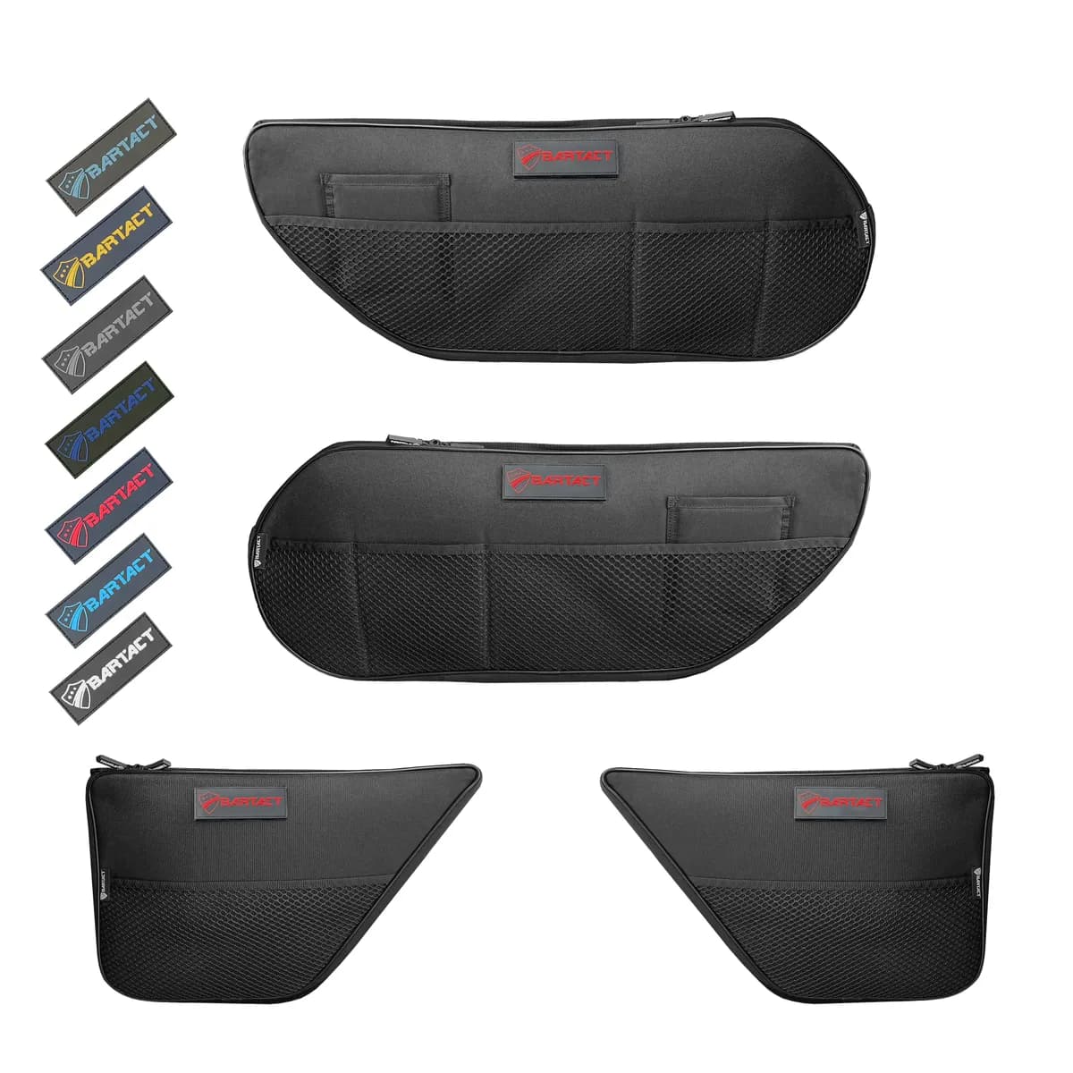 Wrangliator Full Set Door Net Pockets Replacement Storage Bags for Jeep® Wrangler JLU and Gladiator | Patent Pending | Bartact