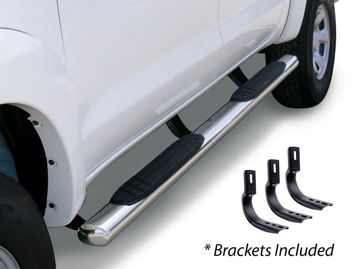 Go Rhino 684439980PS - 4 OE Xtreme SideSteps With Mounting Bracket Kit - Polished Stainless Steel
