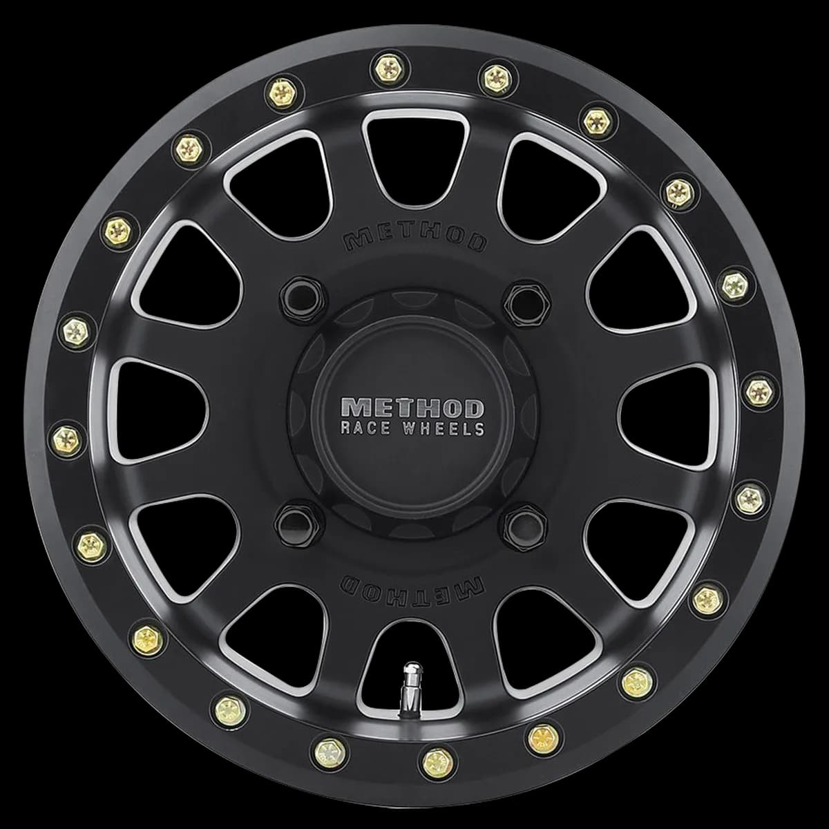 Aluminum Wheels 14x7 MR401 Beadlock UTV Bolt Pattern 4 On 136 Offset 13 Lip Size 1.97 Matte Black MB Method