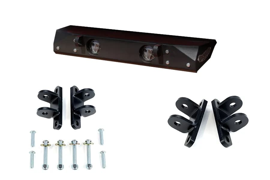 Rock Hard 4x4 Front Bumper w/ A-Pillar Light Backet and Tow Bar Bracket - JT/JL