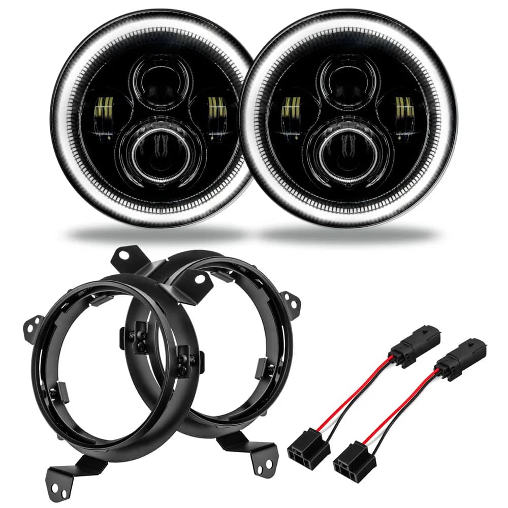 Oracle 7in High Powered Headlights - Pair - White - JT/JL