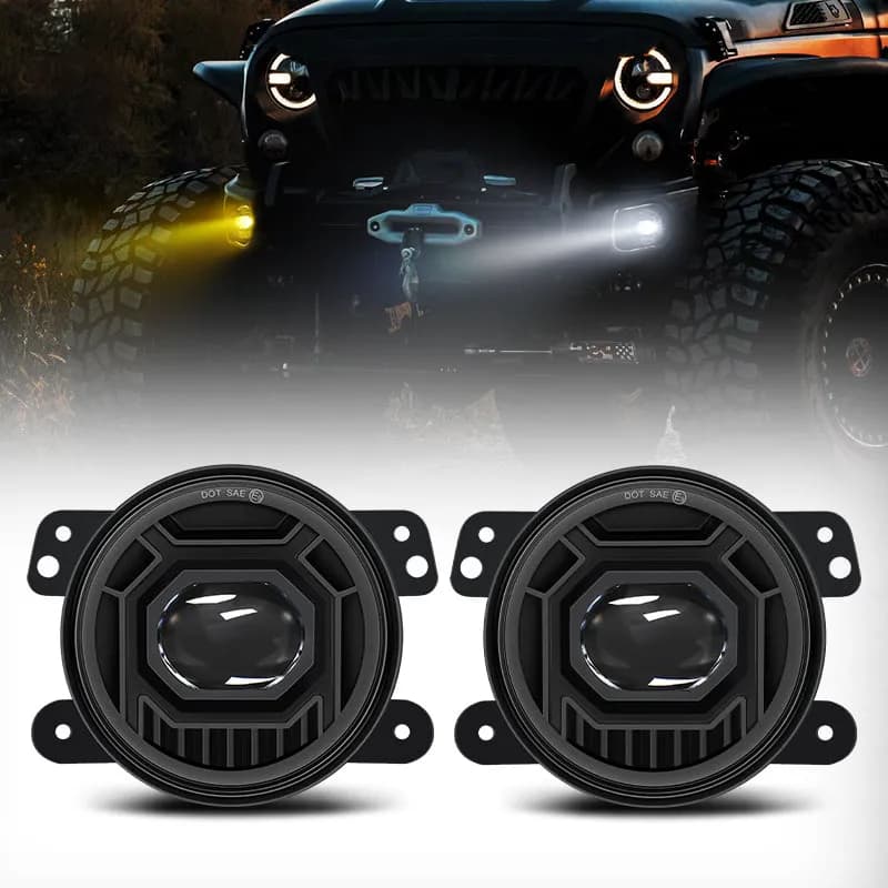 4 Inch 30W Dual Color Cree LED Fog Lights for Jeep Wrangler