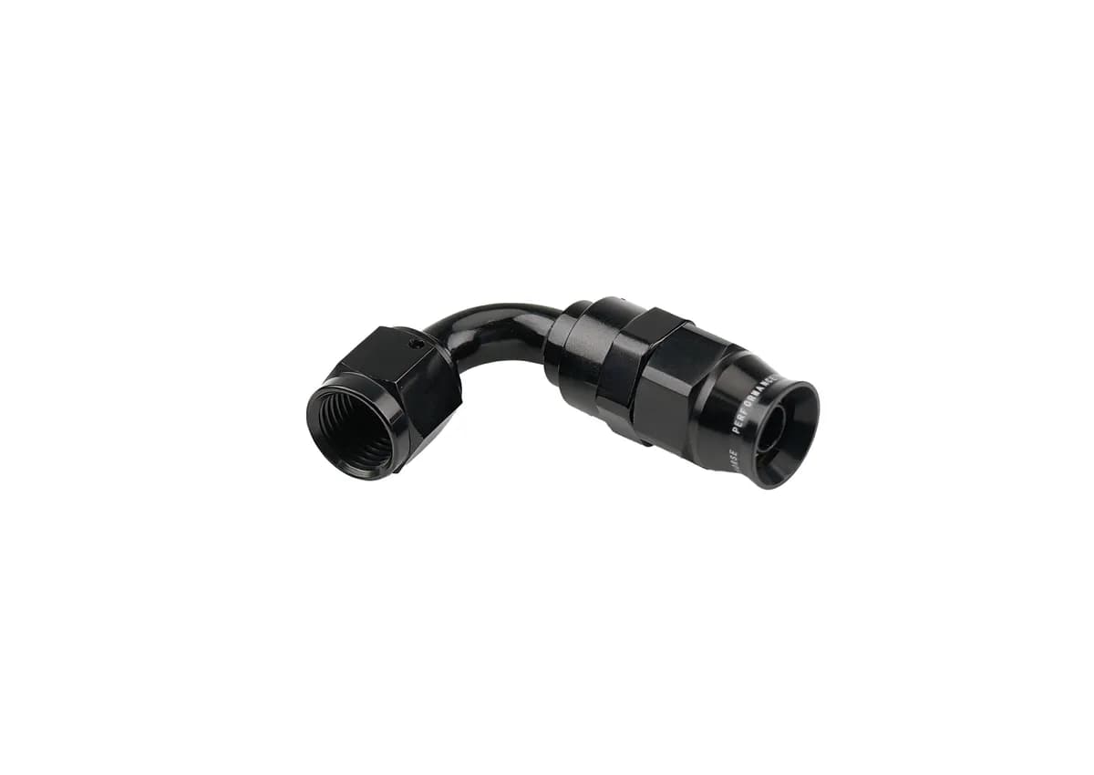 6AN 100 Degree PTFE Reusable Hose End Black
