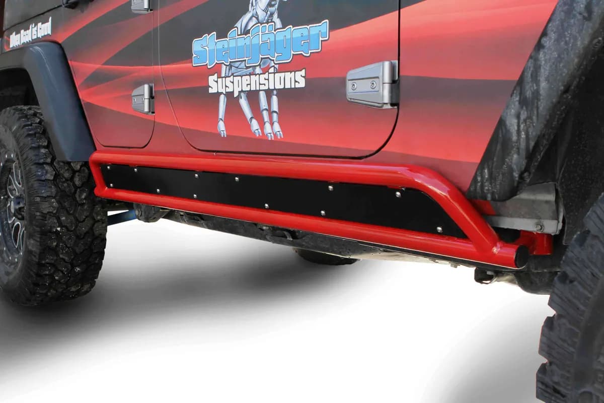 Steinjäger Armor Wrangler JK 2007-2018 Rock Sliders Inserts for 4 Door Models Black