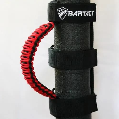 Paracord Grab Handles Universal Pair Black/Red Bartact