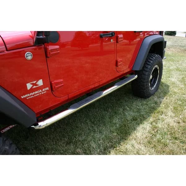 Tube Stepsoutland3inch Round Stainless Steel 0716 Wrangler JK Unlimited 4dr