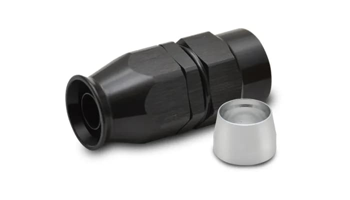 Vibrant Performance - 28006 - Straight High Flow Hose End Fitting for PTFE Lined Flex Hose, -6AN