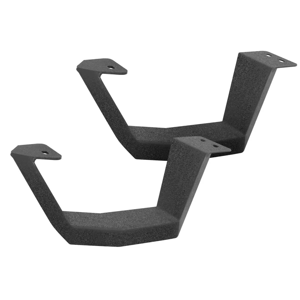 Go Rhino - 6942998020T - RB20 Running Boards With Mounting Brackets & 2 Pairs of Drop Steps Kit - Protective Bedliner Coating