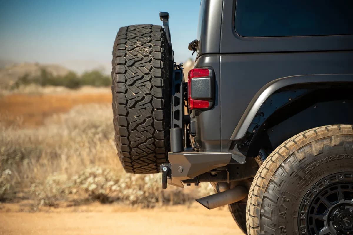 Jeep Wrangler JL | MTO Series Bumper Spare Tire Swing Gate