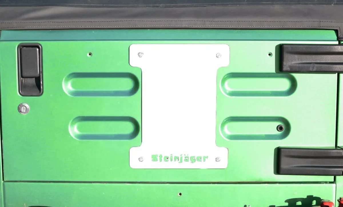 Steinjäger Wheels and Tires Wrangler TJ 1997-2006 Spare Tire Delete Plate Cloud White