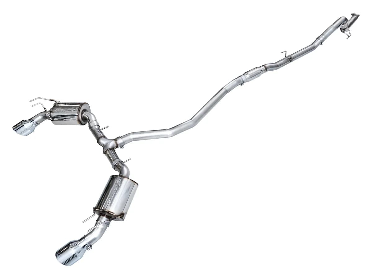 AWE Track Edition Exhaust for FE1 Civic SiDE4 Acura Integra - Dual Diamond Black Tips