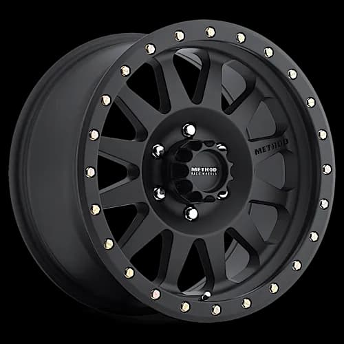 Aluminum Wheels 15x10 Double Standard MR304 Bolt Pattern 6 On 139.7 Offset -50 Lip Size 5.43 Matte Black MB Method