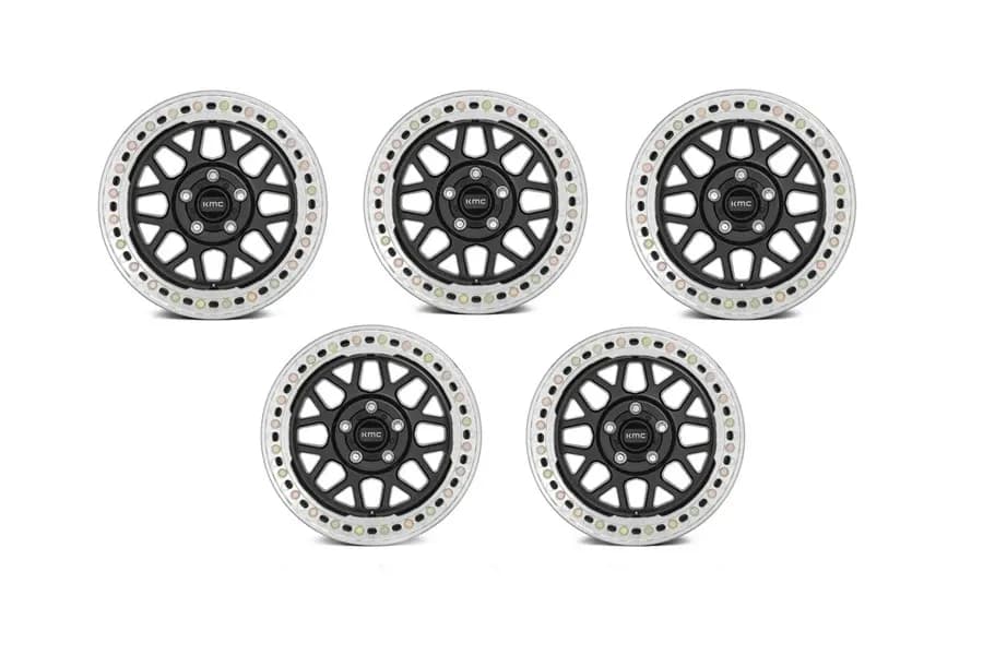 KMC Wheels KM235 Grenade Crawl Beadlock Wheel Package (Black)