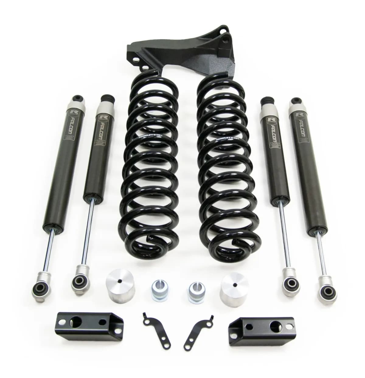 2.5 Coil Spring Front Lift Kit W/Falcon 1.1 Monotube Shocks Front/Rear - Ford Super Duty Diesel 4WD 2020-2023