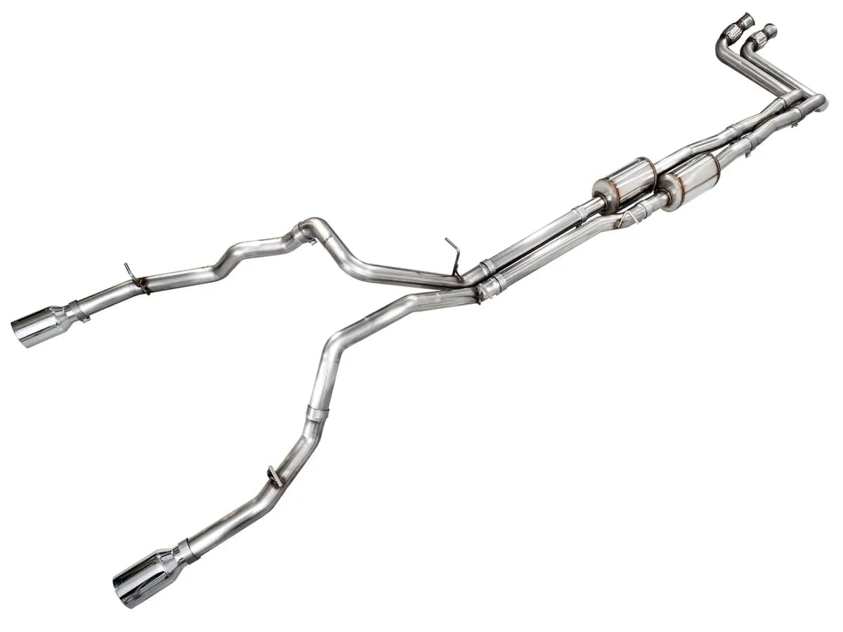AWE 0FG Catback Exhaust for 2025 RAM 1500 3.0TT Standard and High Output - Chrome Silver Tips - 3015-32530