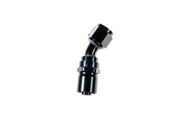 16 an 30 Degree Crimp Style Hose End w/ Black Collar Black