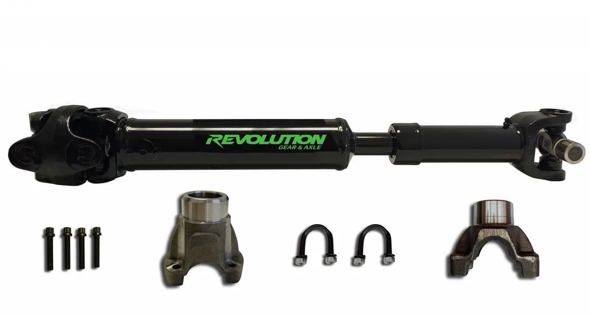 Jeep Wrangler JK Rear 1310 CV Driveshaft 2 Door with Pinion Yoke Revolution Gear