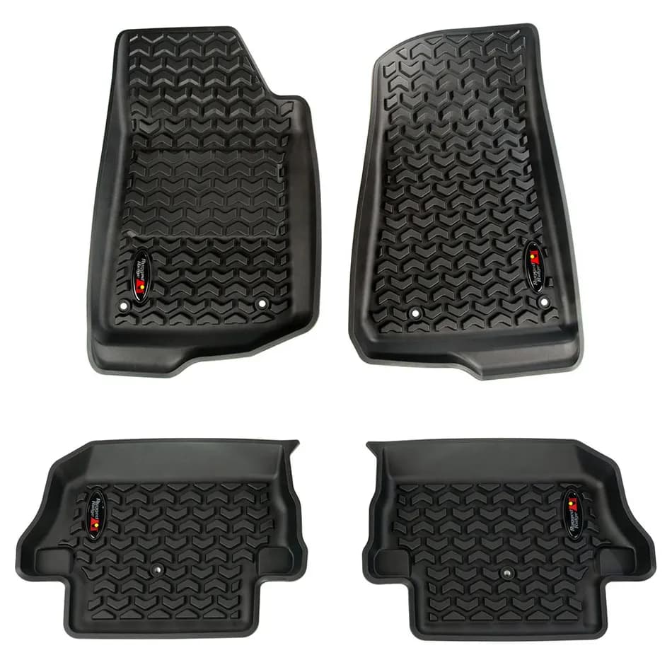 All Terrain Floor Liner Kit Front/Rear Black 1819 Jeep Wrangler JL 2 DR