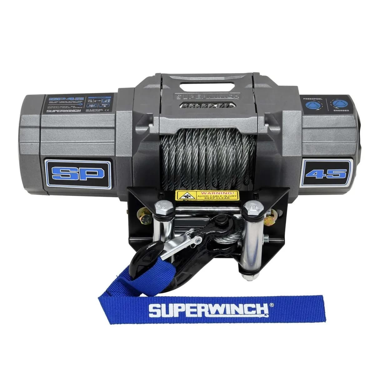 sp 45 Powersports Winch 4500 LB 12 Vdc Wire Rope 3stg pl 198:1 gr