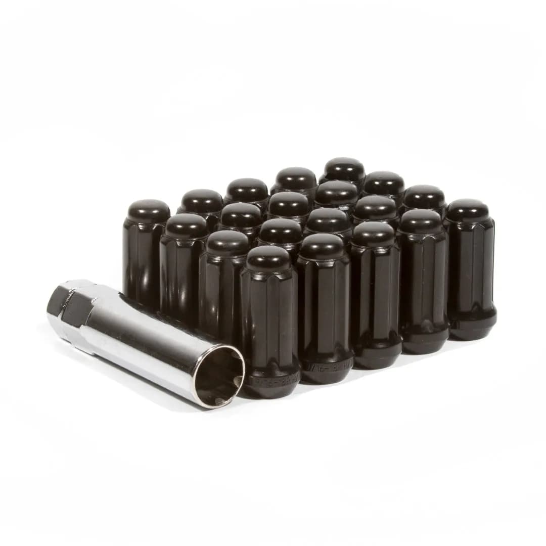 Method Lug Kit Extended Thread Spline M12X1.5 6 Lug Kit Black 24 Pieces LK-S1215ET-40-24B