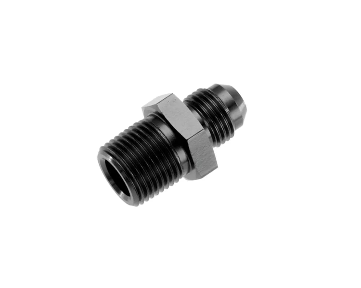12 Straight Male Adapter to 16 (1) Npt Male Black