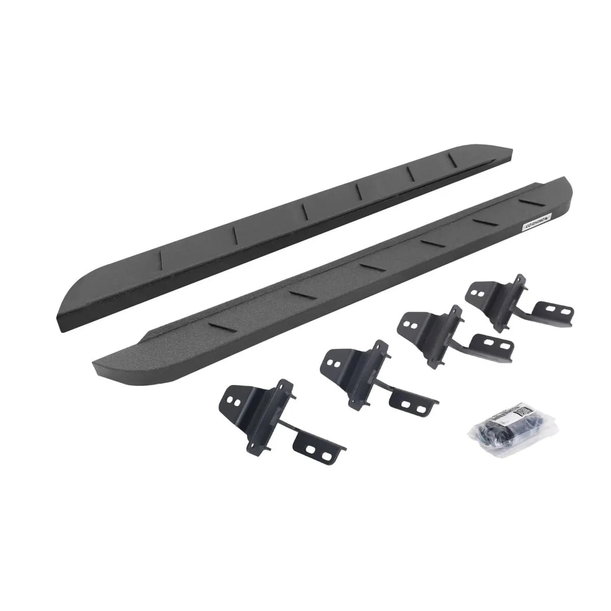0718 Wrangler JK 48in Rb10 Slim Line Running Boards Blk Bedliner Coating Complete Set