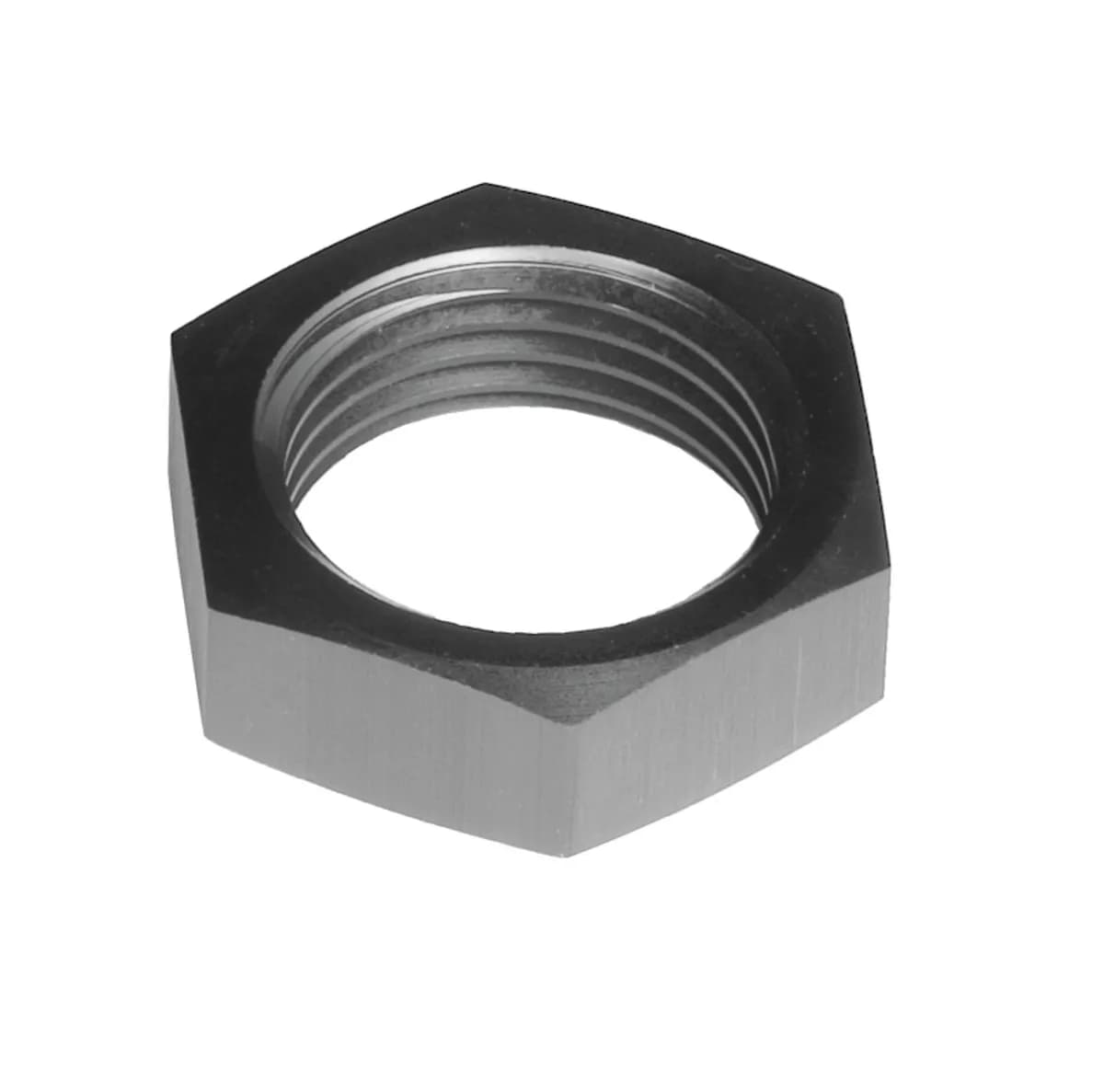 08 An/Jic Aluminum Bulkhead Nut Black 2/Pkg