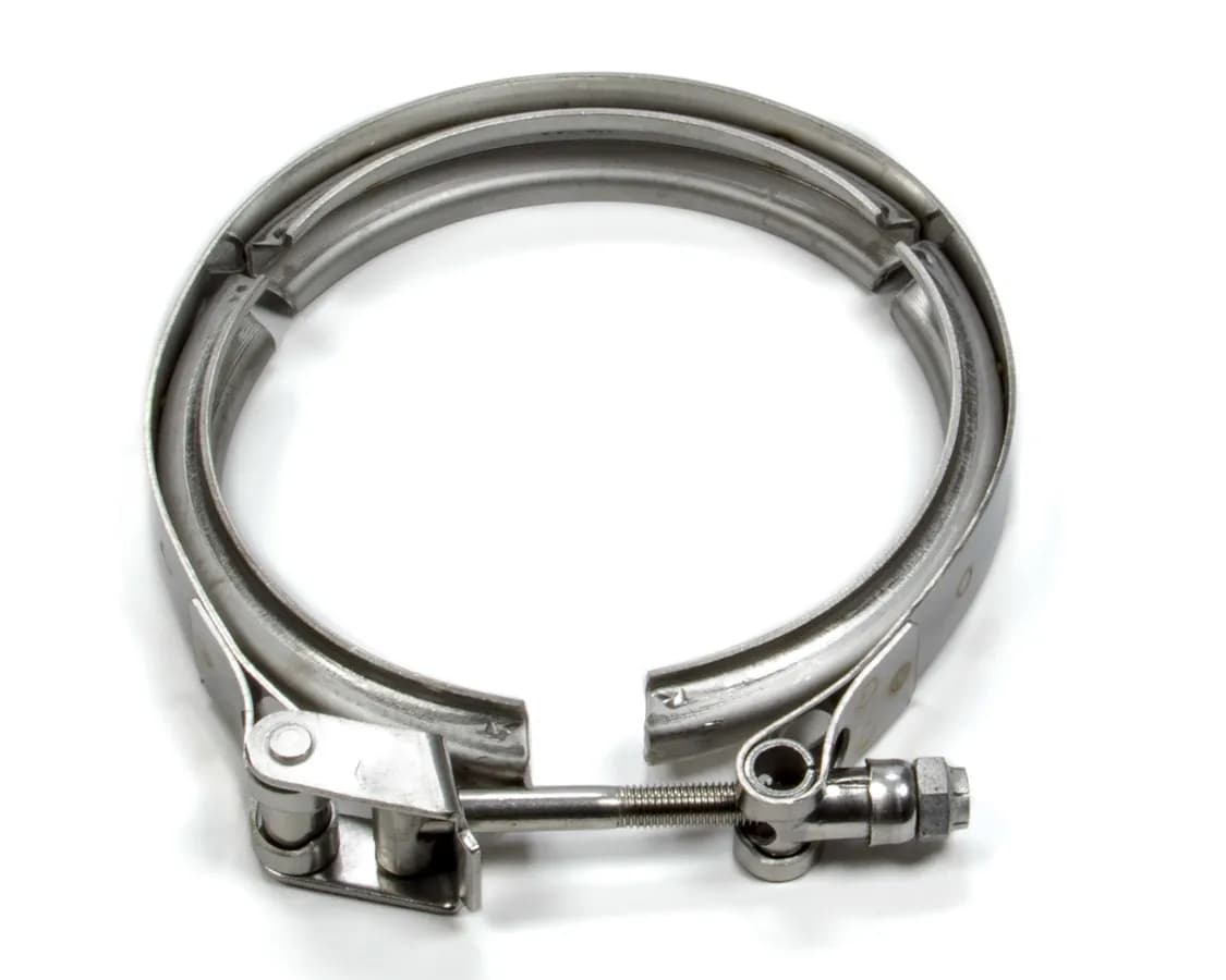 Quick Release V-Band Clamp; 4 in. Matiching Tube Size; 4.625 in. Flange OD; 300 Series Stainless Steel;