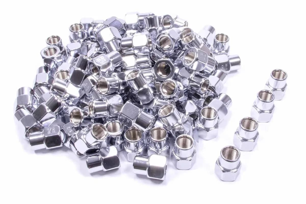 Short Mag Open End Lug Nut 13/16" Hex 1/2"-20 Chrome Bulk 73088SM