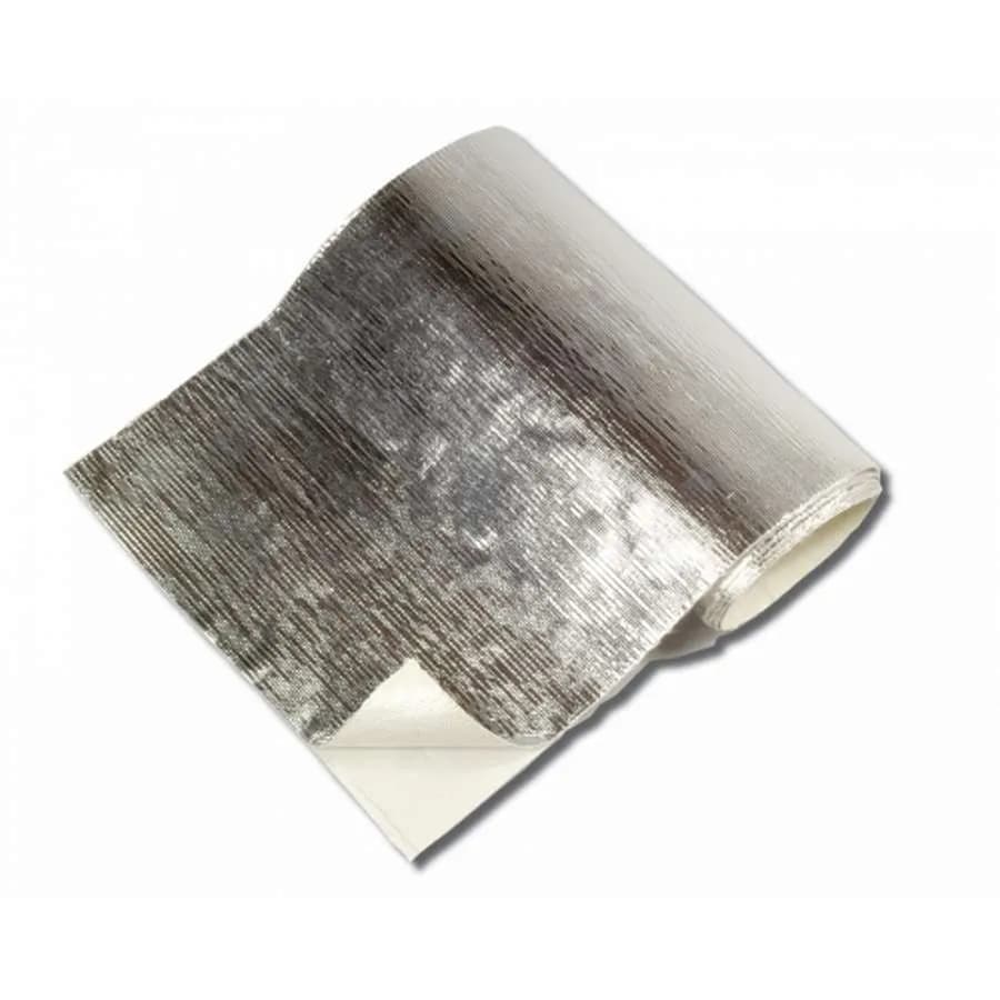 Heat Barrier 12 Inch x 24 Inch Up to 2000 Degree F Silver Adhesive Backed Thermo Tec