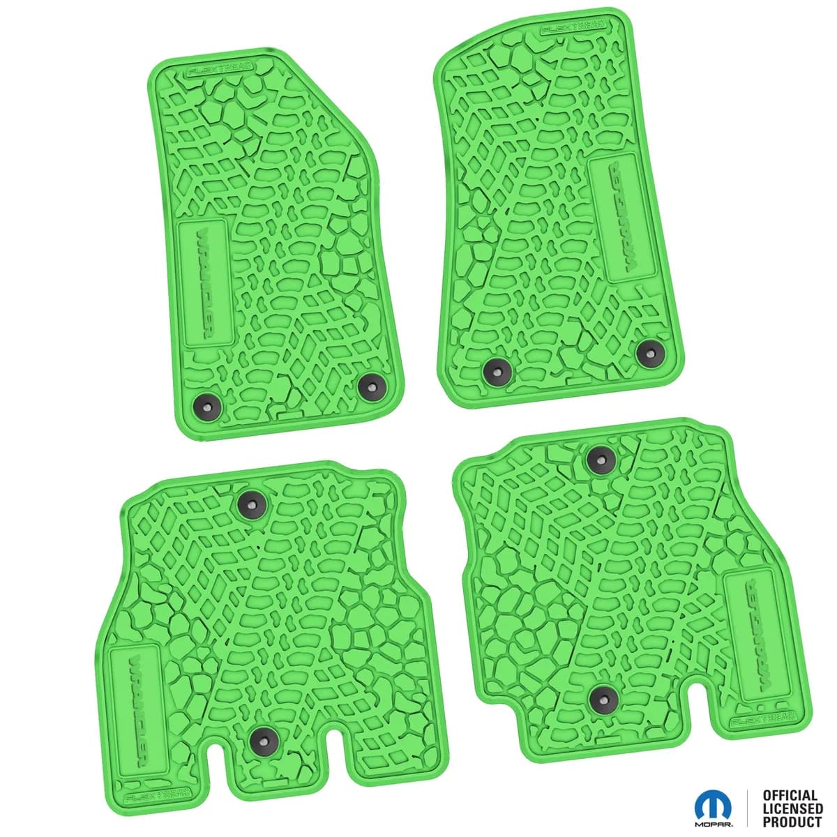 18-24 Jeep JLU 4 Dr Front and Rear -Tire Tread/Scorched Earth Scene w/ Wrangler Insert - Black w/ Tan Insert