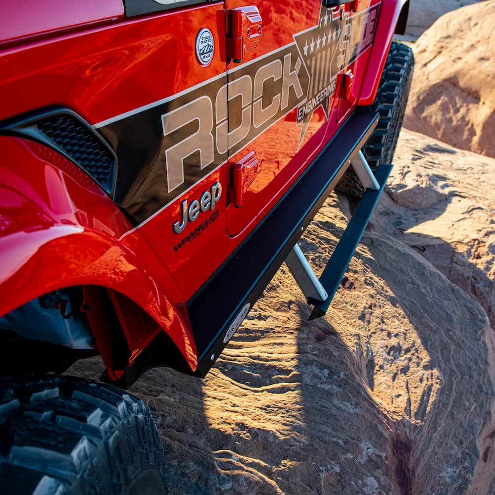Jeep JL Side Step Sliders For 20-23 Wrangler JL 4 Door Models Passenger Side Sub Part Rock Slide Engineering