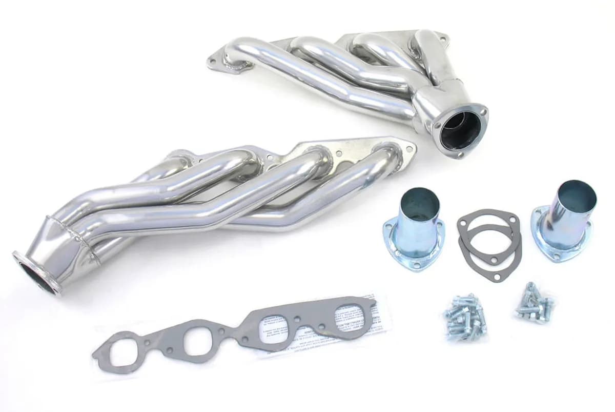 Patriot Mid Length Header 64-81 GM F, G, A Body 396-502 BBC 1 7/8" Primary 3" Collector Silver Ceramic Coated H8013-1