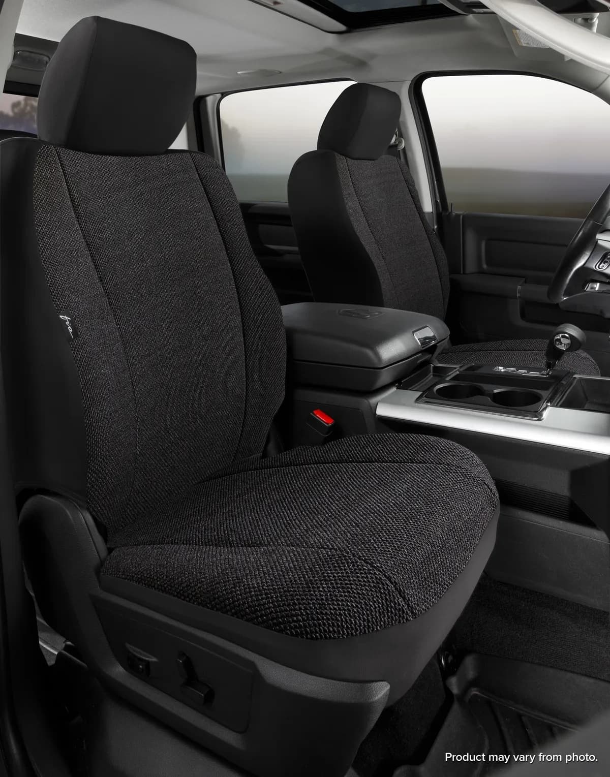Wrangler™ Solid Seat Cover; Saddle Blanket; Black; Bucket Seats w/Non-Removable/Adjustable Headrests And Side AirBags;