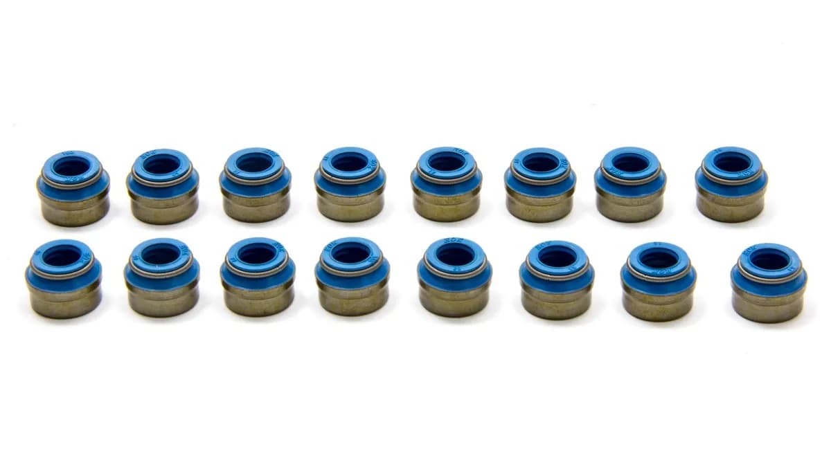 COMP Cams 530-16 Set of 16 Black Viton Valve Seals for .425 Guide Size, 5/16 Valve Stem