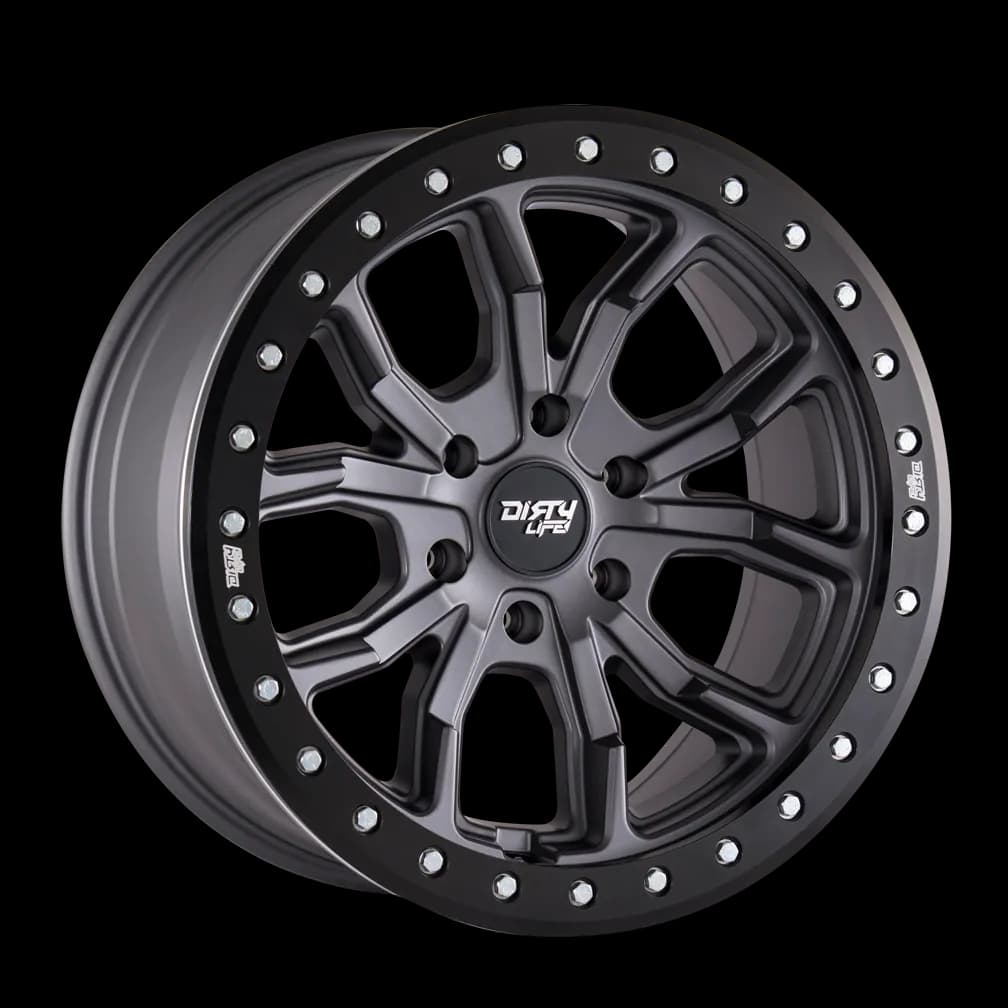 Dirty Life Dt-1 9303 Matte Gunmetal/Black Simulated Ring 17x9 5-127 -38mm 78.1mm