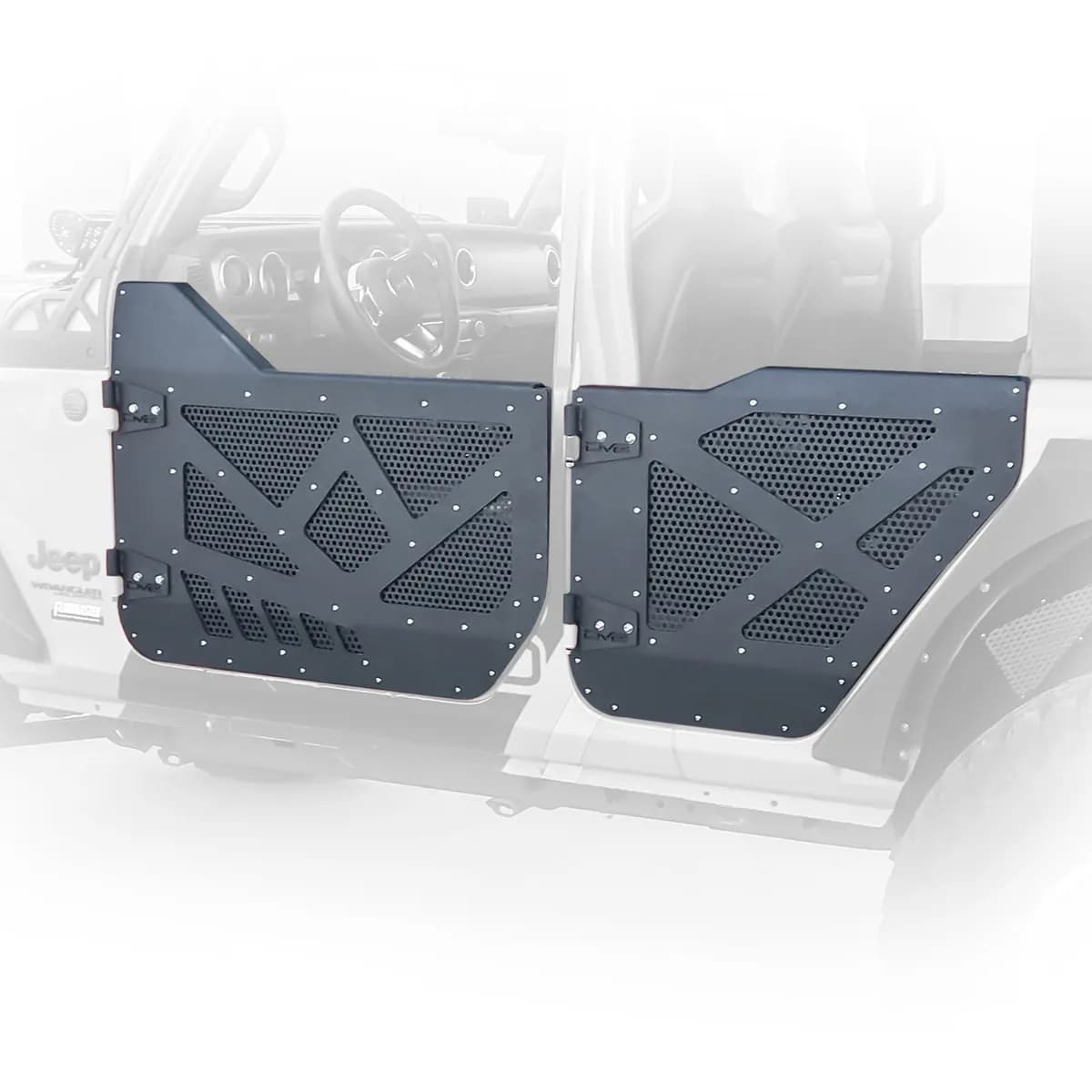 1821 Wrangler Jl; 2021 Gladiator Half Door w/ Aluminum Meshrear Set of 2