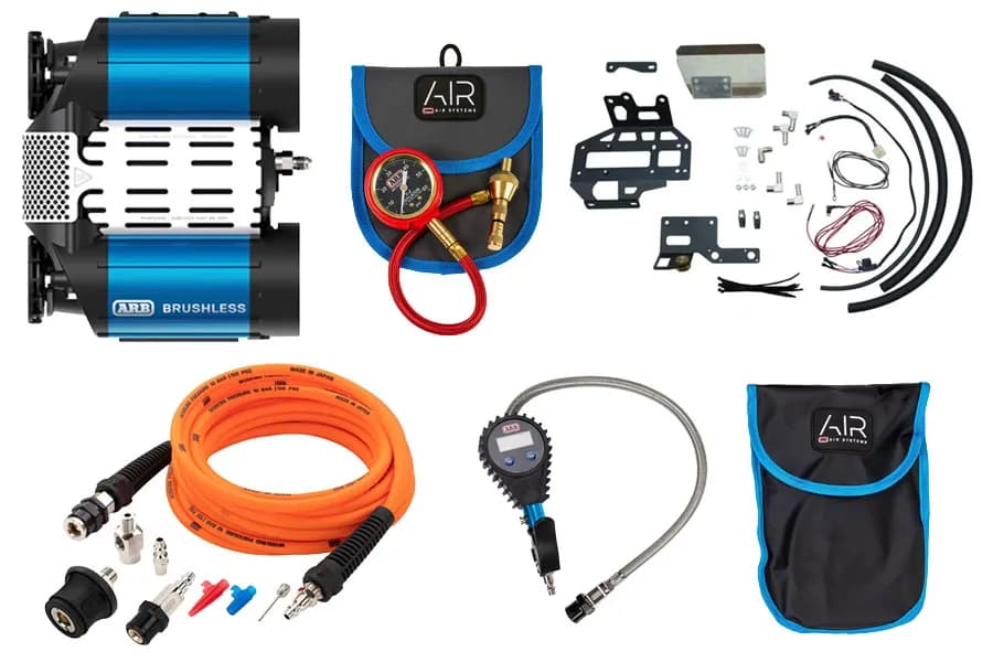 ARB Twin Brushless Compressor w/ Mount, Hose Kit, Deflator, And Inflator - JL/JT
