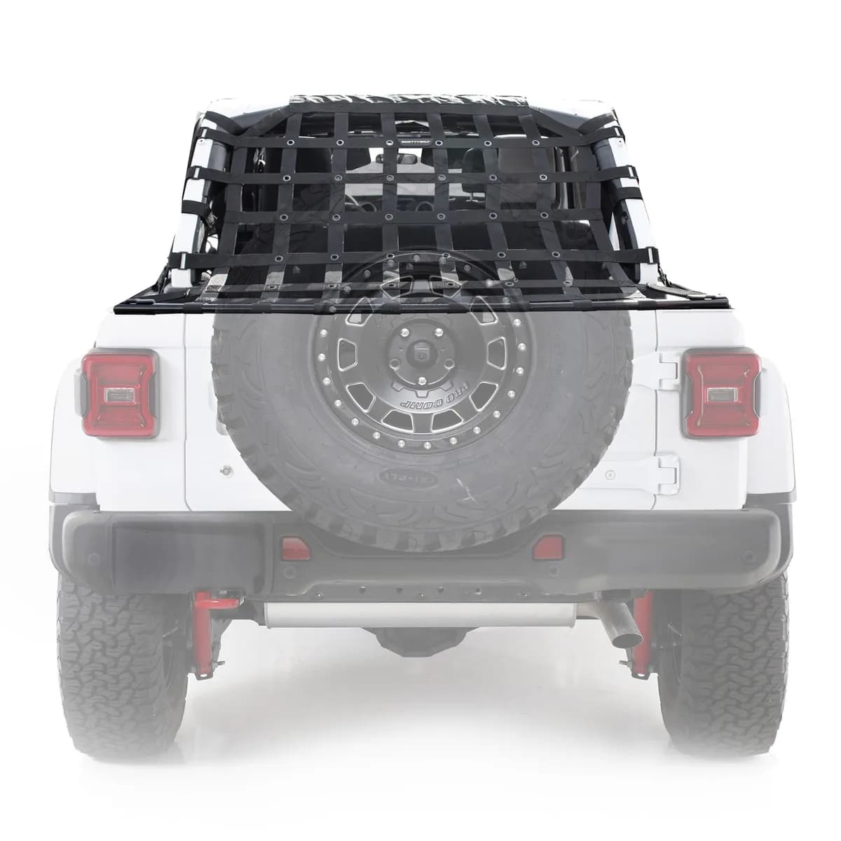 18c Wrangler JL 4DR Cres.2 Cargo Restraint System; Black 2 Webbing