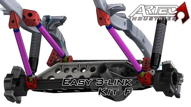 Easy 3 Link Kit F for Artec Trusses No Tubing Outside Frame Chevy / Ford 78-79 Front Driver Rear Passenger Artec Industries